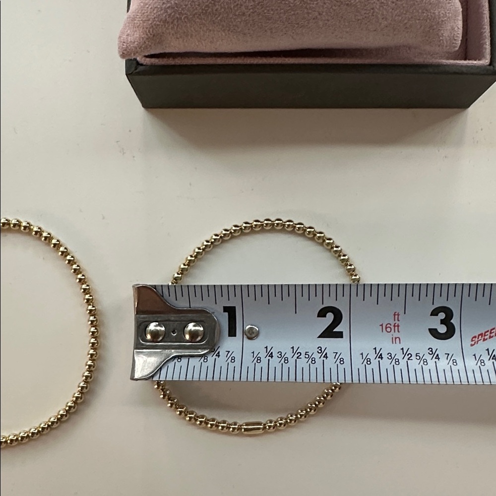 EF Collection Chic Gold Ball Stretch Bracelet -set of 3- original packaging inc - Picture 11 of 12